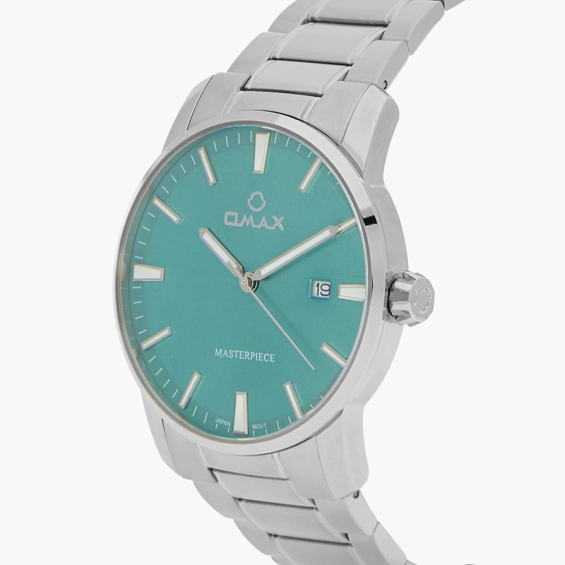 Omax Masterpiece Men's Watch with Turquoise Dial - Image 4